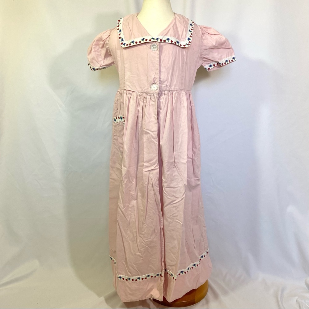Vintage 1950’s Pink Cotton Dressing Gown Small Medium Robe Heely’s Originals - Picture 2 of 9